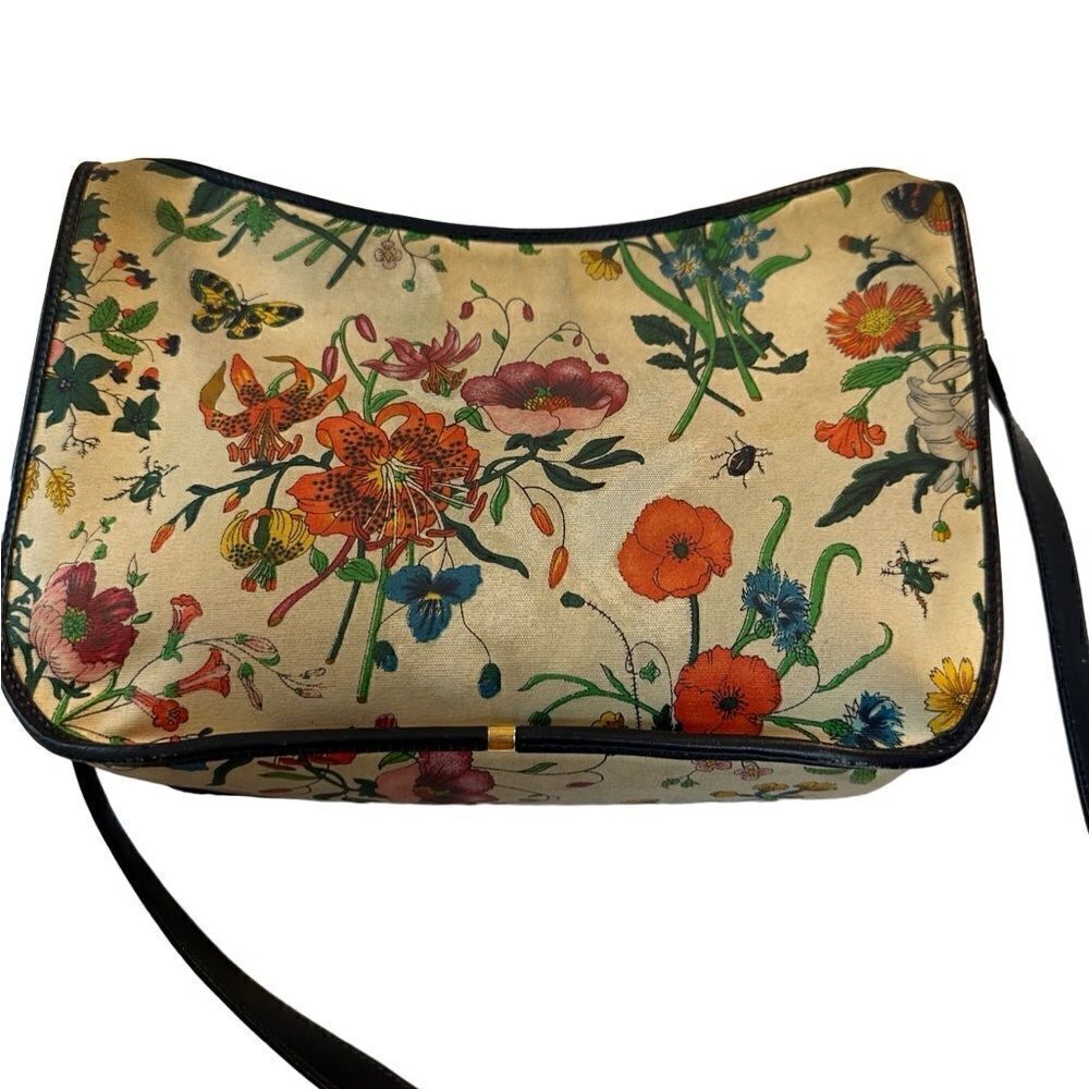 Gucci vintage floral crossbody black - Picture 15 of 16